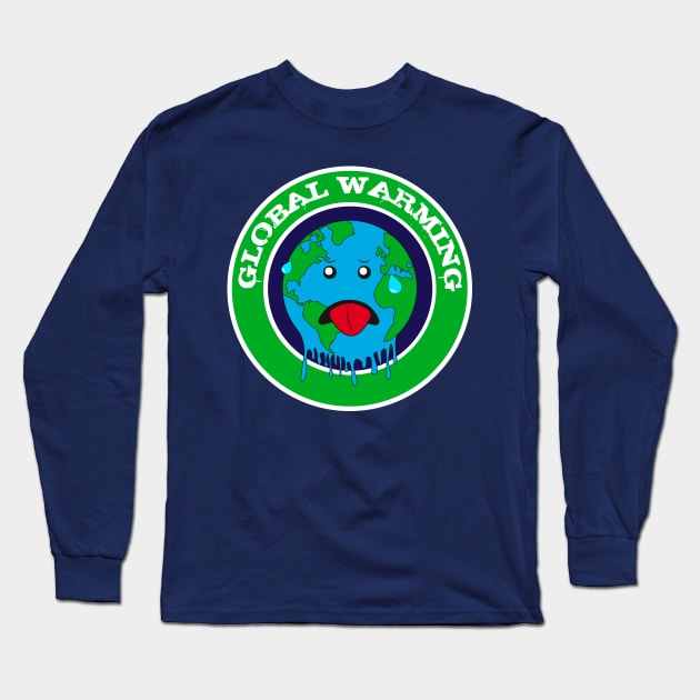 worried earth, global warming Long Sleeve T-Shirt by NinoRc